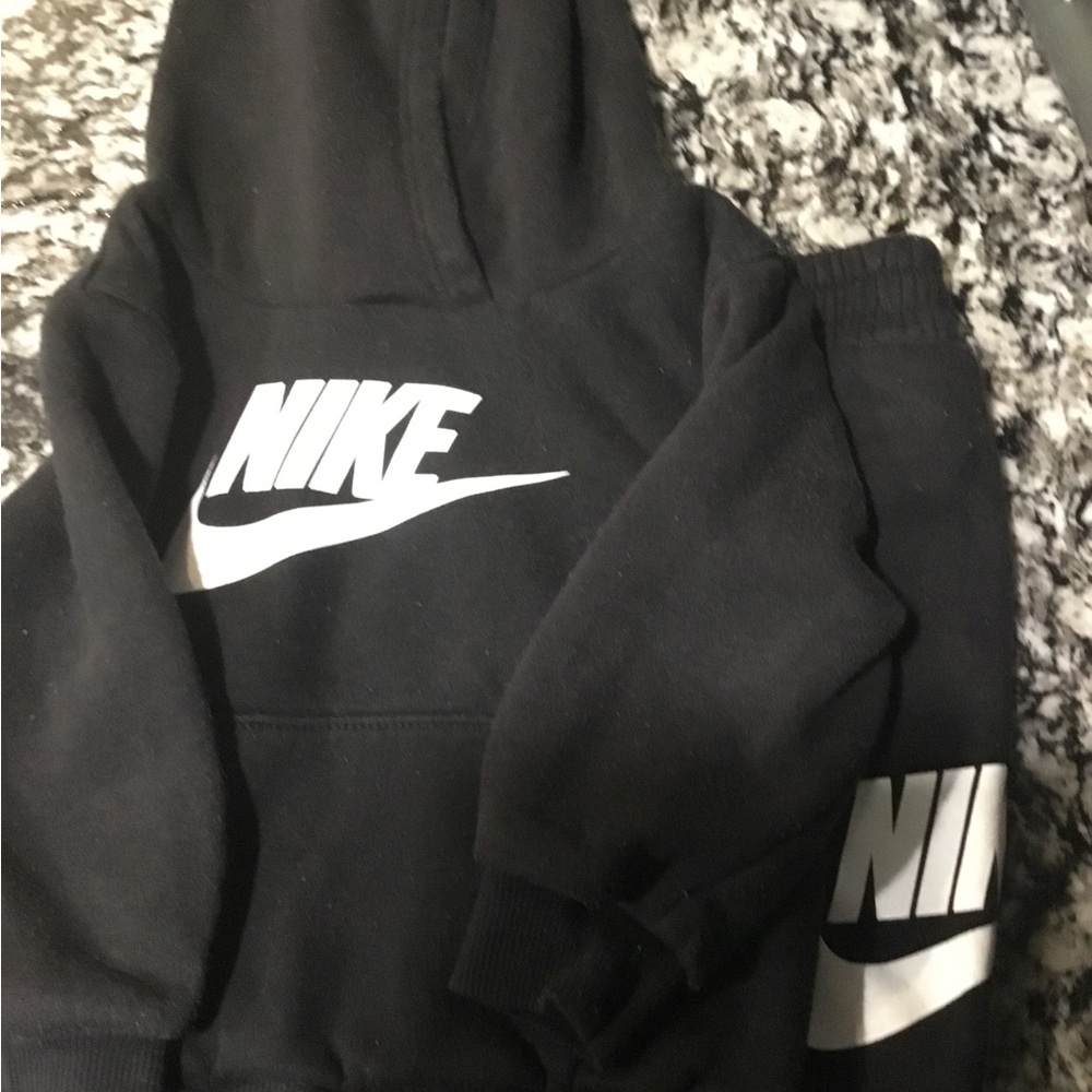 Nike Black Tracksuit with White Logo
